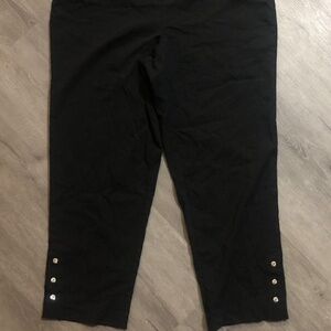 Women's Black Pants with Rhinestone Accent Sz 18